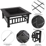 Large 3 in 1 Fire Pit with BBQ Grill